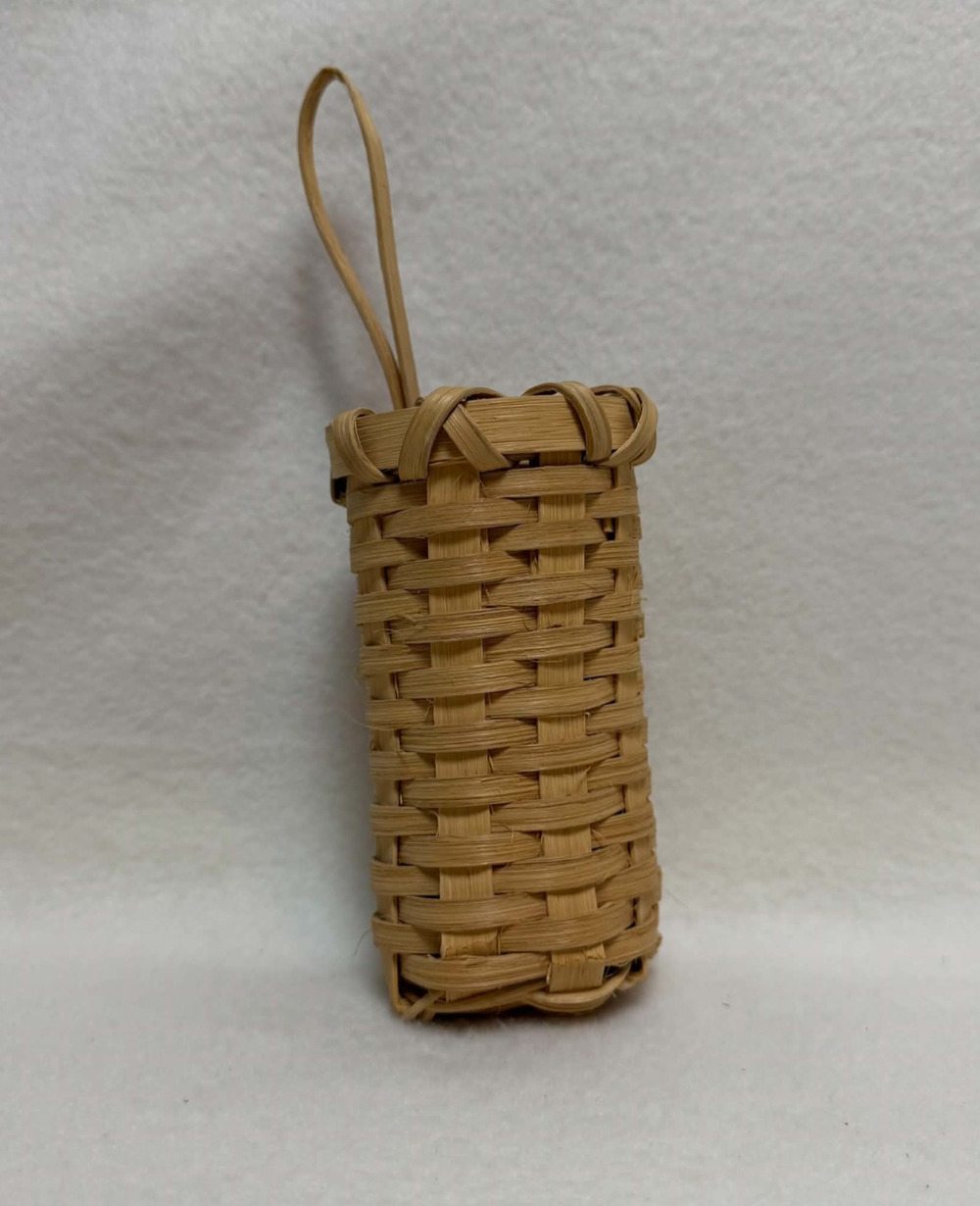 Vintage Woven Split-Wood 6" Hanging Door Knob Basket Rustic Farmhouse Country